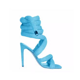 Lace Up High Heel Sandals